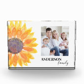 Zonnebloem Aangepaste naam Fotoblok (Voorkant)