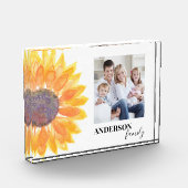 Zonnebloem Aangepaste naam Fotoblok (Links)