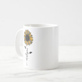 Zonnebloem Aangepaste naam Stem Koffiemok (Voorkant links)