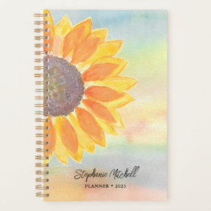 Zonnebloem aangepaste naam Waterverf Planner