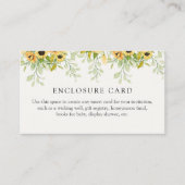 Zonnebloem Aansluithekkaart Informatiekaartje (Voorkant)