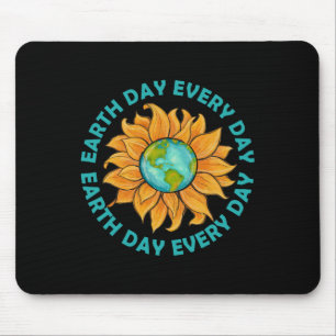 Zonnebloem Aarde Dag Elke Dag Planeet Aarde Zonnes Muismat