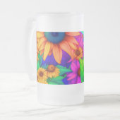 Zonnebloem Abstract #1 - Matglas Bierpul (Voorkant links)