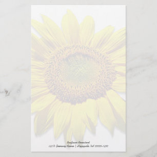 Zonnebloem Achtergrond Blank Aangepast Notitiepapi Briefpapier