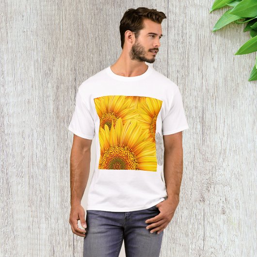 Zonnebloem achtergrond Mannen T-shirt