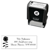 Zonnebloem Adresstempel Zelfinktende Stempel (In situ)