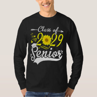 Zonnebloem Afstuderen Senior Klasse van 2029 29 Gr T-shirt