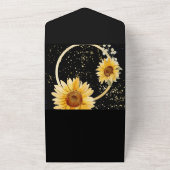 Zonnebloem All In One Uitnodiging (Buitenkant)