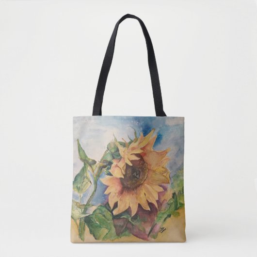 Zonnebloem All-Over-Print Tas (Voorkant)