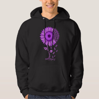 Zonnebloem alzheimer bewustzijnslint Paarse Billen Hoodie