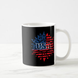 Zonnebloem Amerikaanse vlag kleding voor 4 juli Me Koffiemok