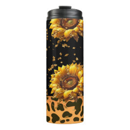 Zonnebloem Animal Print Tumbler Thermosbeker