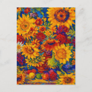 Zonnebloem Ansichtkaart Briefkaart