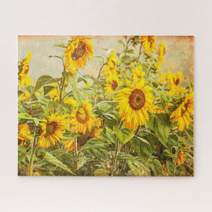 Zonnebloem Antiek geelbloem Legpuzzel