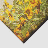 Zonnebloem  Antiek gele ontvlechting Tissuepapier (Detail)