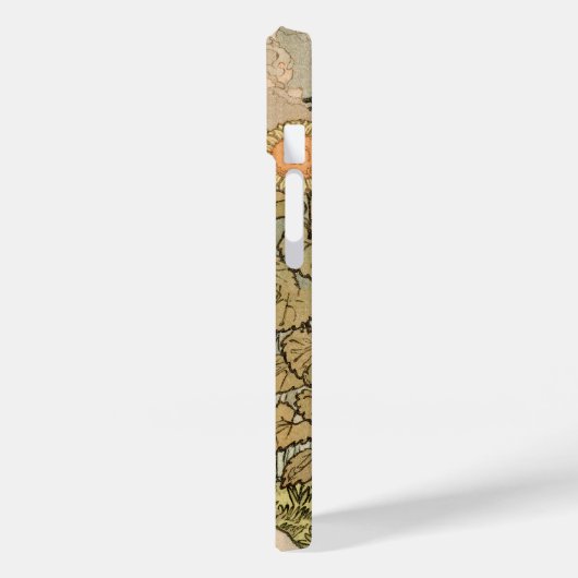 Zonnebloem Art Nouveau Tuin Grasset Vrouw Case-Mate iPhone Case (Achterkant / Links)