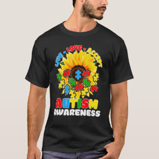 Zonnebloem Autisme Awareness Live Love Accepteer A T-shirt