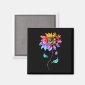 Zonnebloem Autisme Bewustheid Sint-Poole Mam Super Magneet (Voorkant / Achterkant)