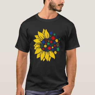 Zonnebloem Autisme Bewustheid Sint-Poole Mam Super T-shirt