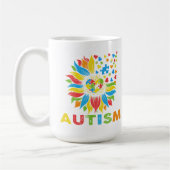 Zonnebloem Autisme Bewustzijn Dag Liefde Puzzel Ri Koffiemok (Links)
