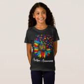 Zonnebloem Autisme Bewustzijn Dag Liefde Puzzel Ri T-shirt (Voorkant volledig)