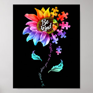 Zonnebloem Autisme Bewustzijn Wees Aardig Puzzel M Poster
