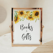 Zonnebloem Baby shower Boeken en geschenken Poster