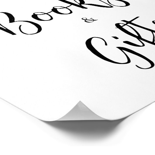 Zonnebloem Baby shower Boeken en geschenken Poster (Hoek)