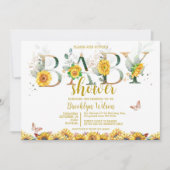 Zonnebloem Baby shower Kaart (Voorkant)