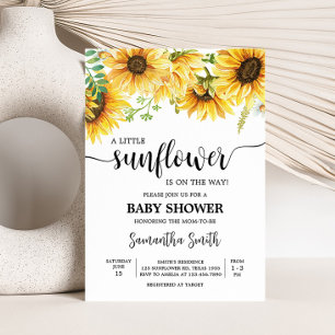 Zonnebloem Baby shower Kaart