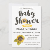 Zonnebloem Baby shower Kaart (Voorkant)