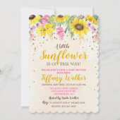 Zonnebloem Baby shower Kaart (Voorkant)