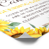 Zonnebloem Baby shower Spelbord Poster (Hoek)