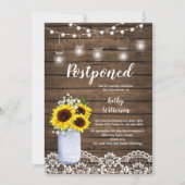 Zonnebloem Baby shower Uitgestelde aankondiging (Voorkant)