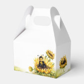 Zonnebloem Baby shower van bijen Bedankdoosjes (Achterkant)