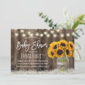 Zonnebloem Baby shower van haver Kaart (Staand voorkant)