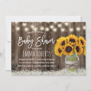 Zonnebloem Baby shower van haver Kaart