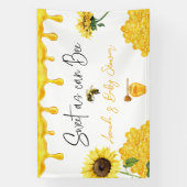 Zonnebloem Baby shower van suikerbieten Spandoek (Verticaal)