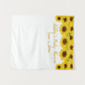 Zonnebloem Baby shower voor haar Photo Booth Prop Wandkleed (Voorkant (horizontaal))
