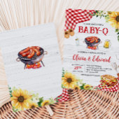 Zonnebloem BBQ Baby shower Kaart