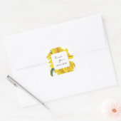 Zonnebloem Bedankt bruiloft Vierkante Sticker (Envelop)