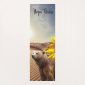 Zonnebloem Beer Floral Yoga Mat (Achterkant)