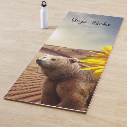 Zonnebloem Beer Floral Yoga Mat (In situ)