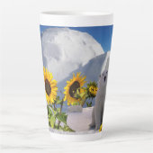 Zonnebloem Beer latte Mok (Voorkant)