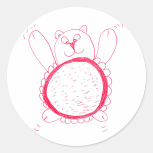 Zonnebloem Beer Sticker rond