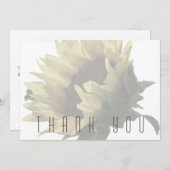 Zonnebloem begrafenis Dank u Bedankkaart (Voorkant / Achterkant)