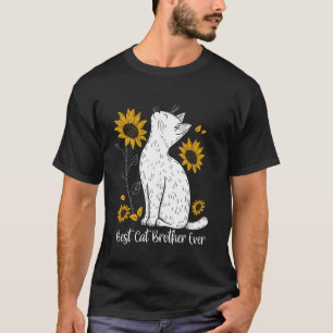 Zonnebloem Beste Kat Broer Ooit Kat Liefhebber T-shirt