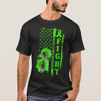 Zonnebloem Bestrijd Geestelijke Ziekte Bewustzijn T-shirt