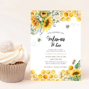 Zonnebloem Bij Geslacht Neutrale Baby Shower Kaart