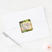 Zonnebloem & Bijbel Verse Design Vierkante Sticker (Envelop)